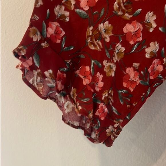 Cynthia Rowley Women's Floral Red Top - Picture 6 of 6